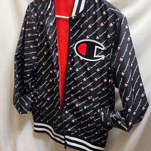 Champion Mesh Lined Zip-Up Polyester Jacket (men size small) - Picture 3 of 15